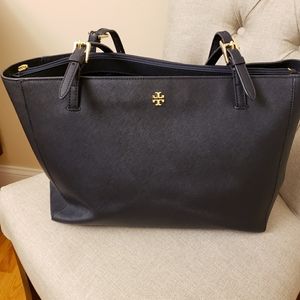 Tory Burch Navy Blue Large Tote Bag
